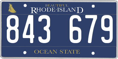 RI license plate 843679