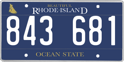 RI license plate 843681