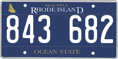 RI license plate 843682