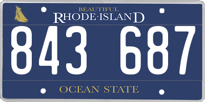 RI license plate 843687