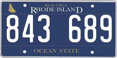 RI license plate 843689