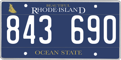 RI license plate 843690