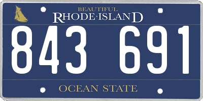 RI license plate 843691
