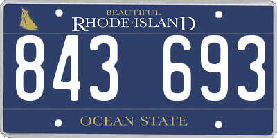 RI license plate 843693