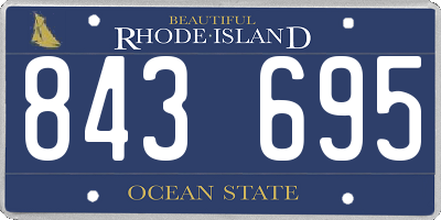 RI license plate 843695