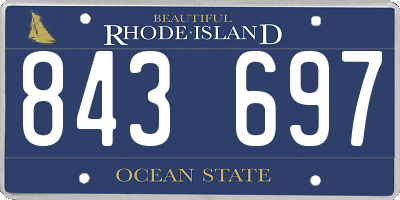 RI license plate 843697