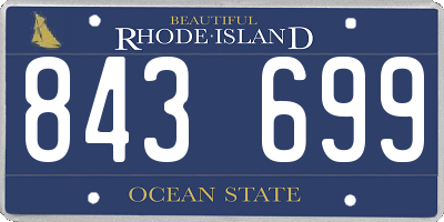 RI license plate 843699