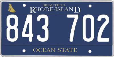 RI license plate 843702