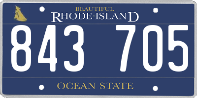 RI license plate 843705