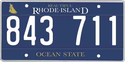 RI license plate 843711