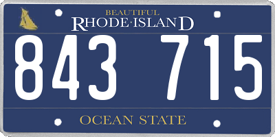 RI license plate 843715