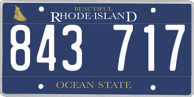 RI license plate 843717