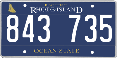 RI license plate 843735