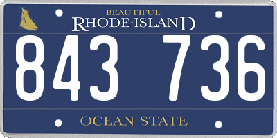 RI license plate 843736