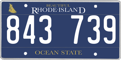 RI license plate 843739