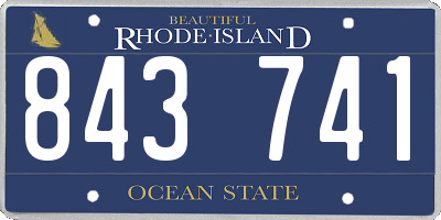 RI license plate 843741