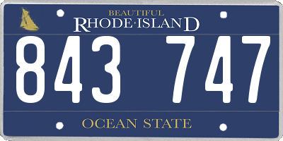 RI license plate 843747