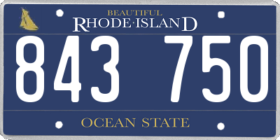 RI license plate 843750
