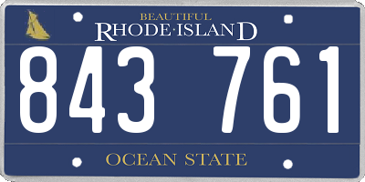 RI license plate 843761
