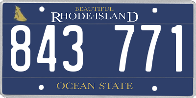RI license plate 843771