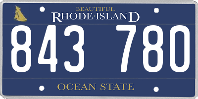 RI license plate 843780