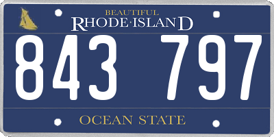 RI license plate 843797