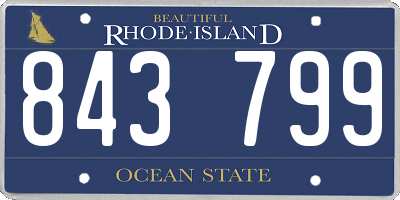 RI license plate 843799
