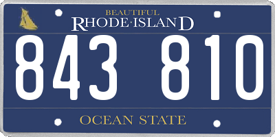 RI license plate 843810