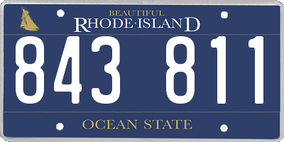 RI license plate 843811