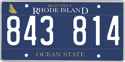 RI license plate 843814
