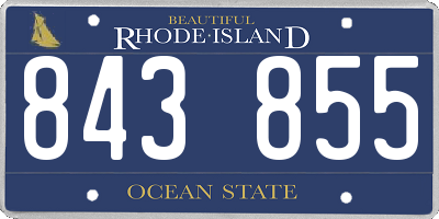 RI license plate 843855