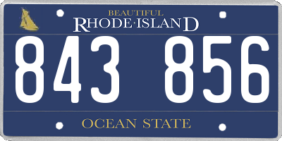 RI license plate 843856