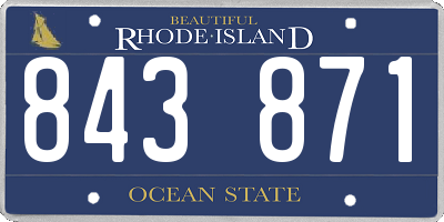 RI license plate 843871
