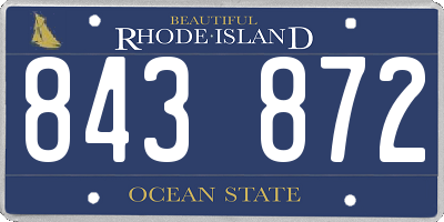RI license plate 843872