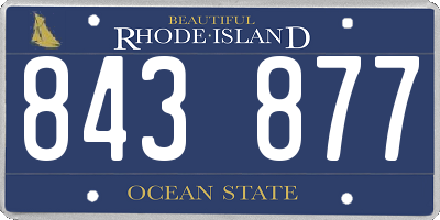 RI license plate 843877