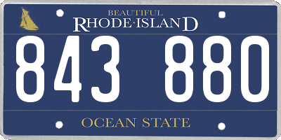 RI license plate 843880