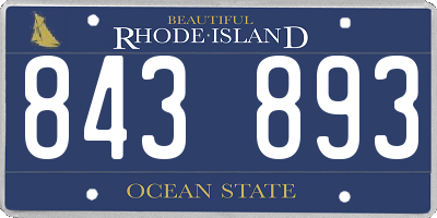 RI license plate 843893