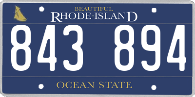 RI license plate 843894