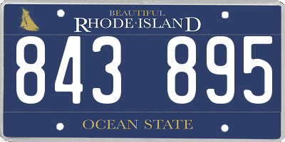 RI license plate 843895