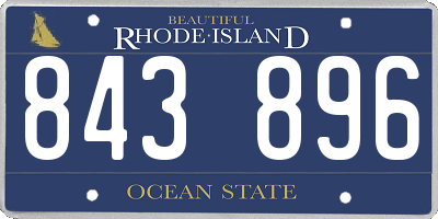 RI license plate 843896