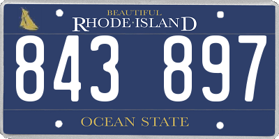 RI license plate 843897