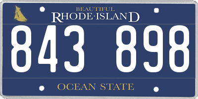 RI license plate 843898