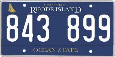 RI license plate 843899