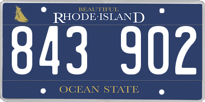 RI license plate 843902