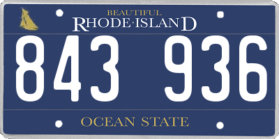 RI license plate 843936