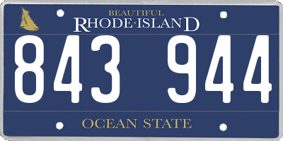 RI license plate 843944