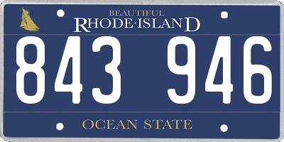 RI license plate 843946