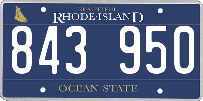 RI license plate 843950