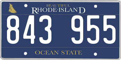 RI license plate 843955