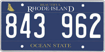 RI license plate 843962